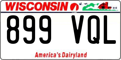 WI license plate 899VQL