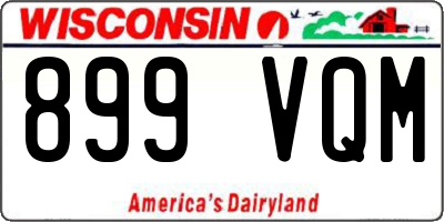 WI license plate 899VQM