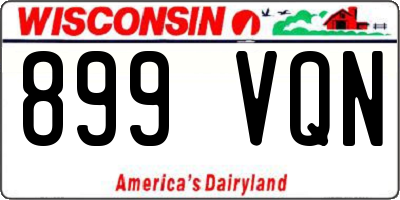 WI license plate 899VQN