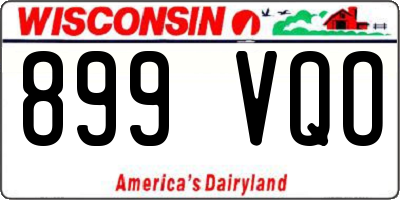 WI license plate 899VQO