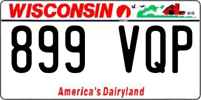 WI license plate 899VQP
