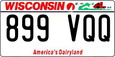 WI license plate 899VQQ