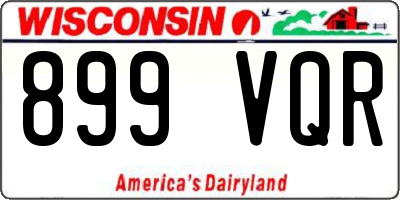 WI license plate 899VQR