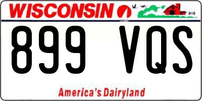 WI license plate 899VQS