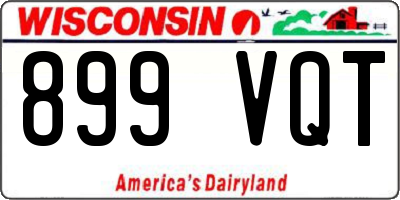 WI license plate 899VQT