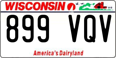 WI license plate 899VQV