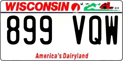 WI license plate 899VQW