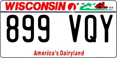 WI license plate 899VQY