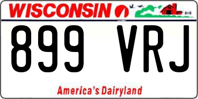 WI license plate 899VRJ