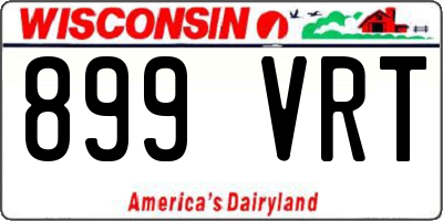 WI license plate 899VRT