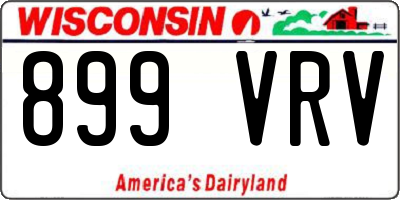 WI license plate 899VRV