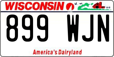 WI license plate 899WJN