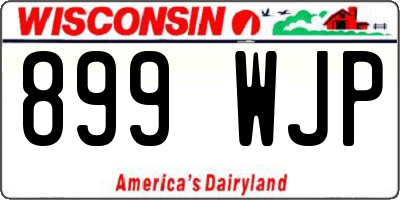WI license plate 899WJP