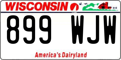 WI license plate 899WJW
