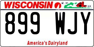 WI license plate 899WJY
