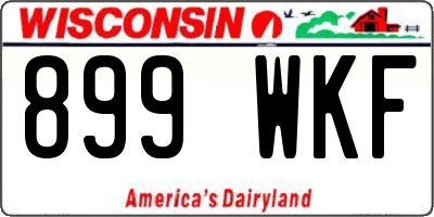 WI license plate 899WKF