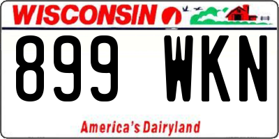 WI license plate 899WKN