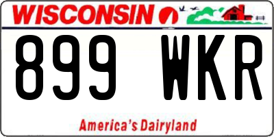 WI license plate 899WKR
