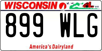 WI license plate 899WLG