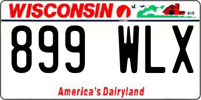 WI license plate 899WLX
