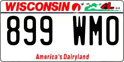WI license plate 899WMO