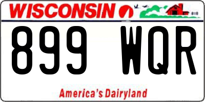 WI license plate 899WQR