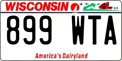 WI license plate 899WTA