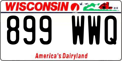 WI license plate 899WWQ