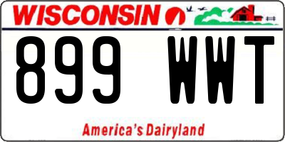 WI license plate 899WWT