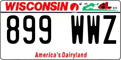 WI license plate 899WWZ