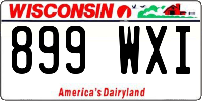 WI license plate 899WXI