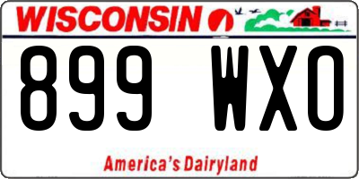 WI license plate 899WXO