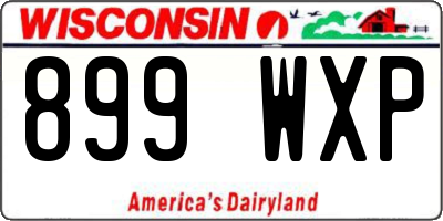 WI license plate 899WXP