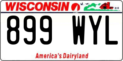 WI license plate 899WYL