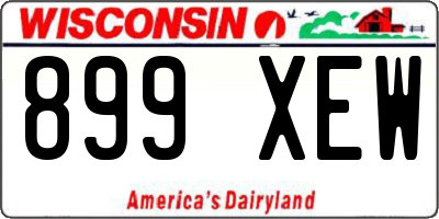 WI license plate 899XEW