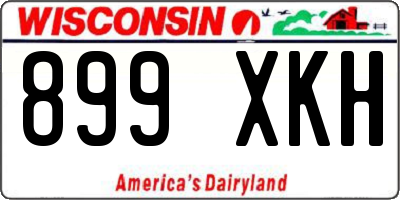 WI license plate 899XKH