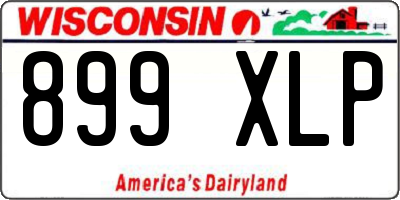 WI license plate 899XLP