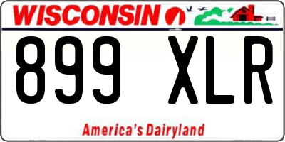 WI license plate 899XLR