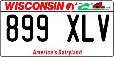 WI license plate 899XLV