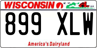 WI license plate 899XLW
