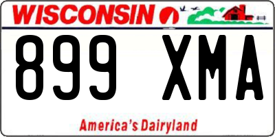 WI license plate 899XMA