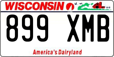 WI license plate 899XMB