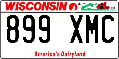 WI license plate 899XMC