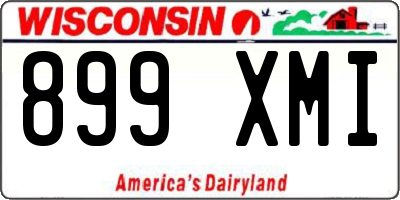 WI license plate 899XMI