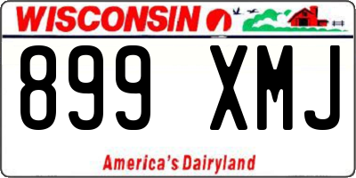 WI license plate 899XMJ