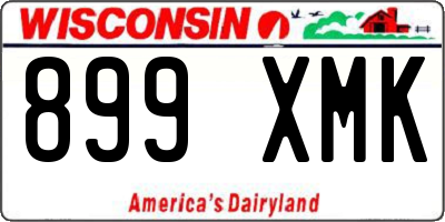 WI license plate 899XMK