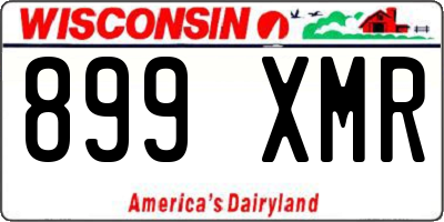 WI license plate 899XMR