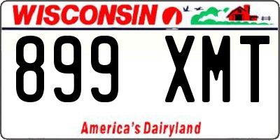 WI license plate 899XMT