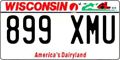 WI license plate 899XMU