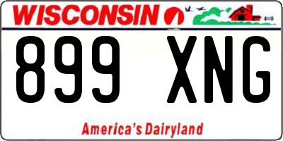 WI license plate 899XNG